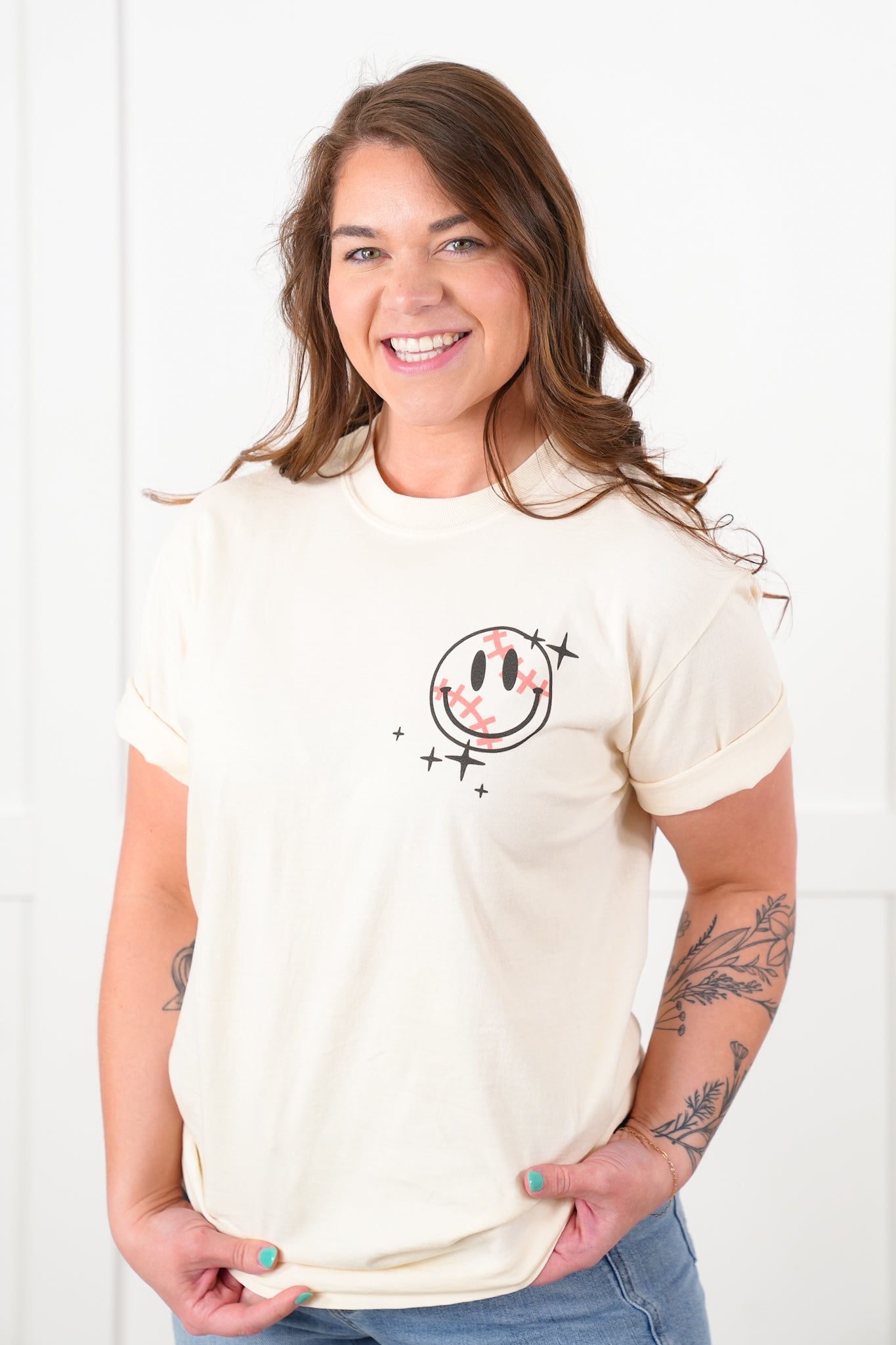 Plus/Reg Short Sleeve "Busy Raising Ballers" Baseball Graphic Tee