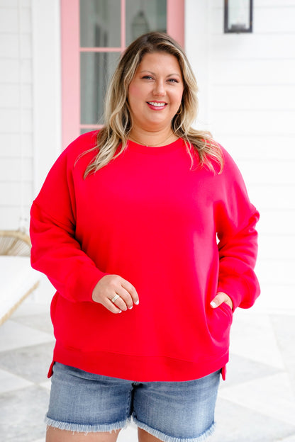 Door Buster! PLUS/REG Zenana Fleece Hi-Low Sweatshirts with Pocket