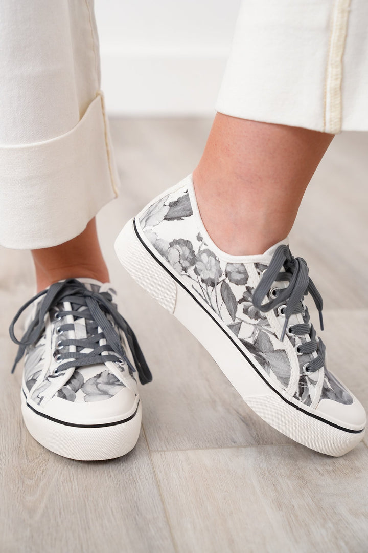 Corky's "Waiting List" Floral Canvas Platform Sneaker