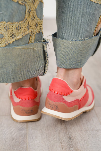Blowfish Suede Accent Lace Up Sneakers