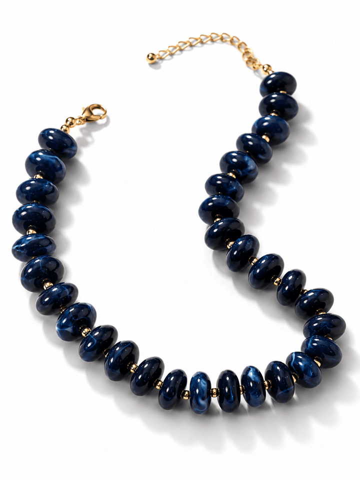 Gemelli Navy Holly Necklace - Freckled Poppy