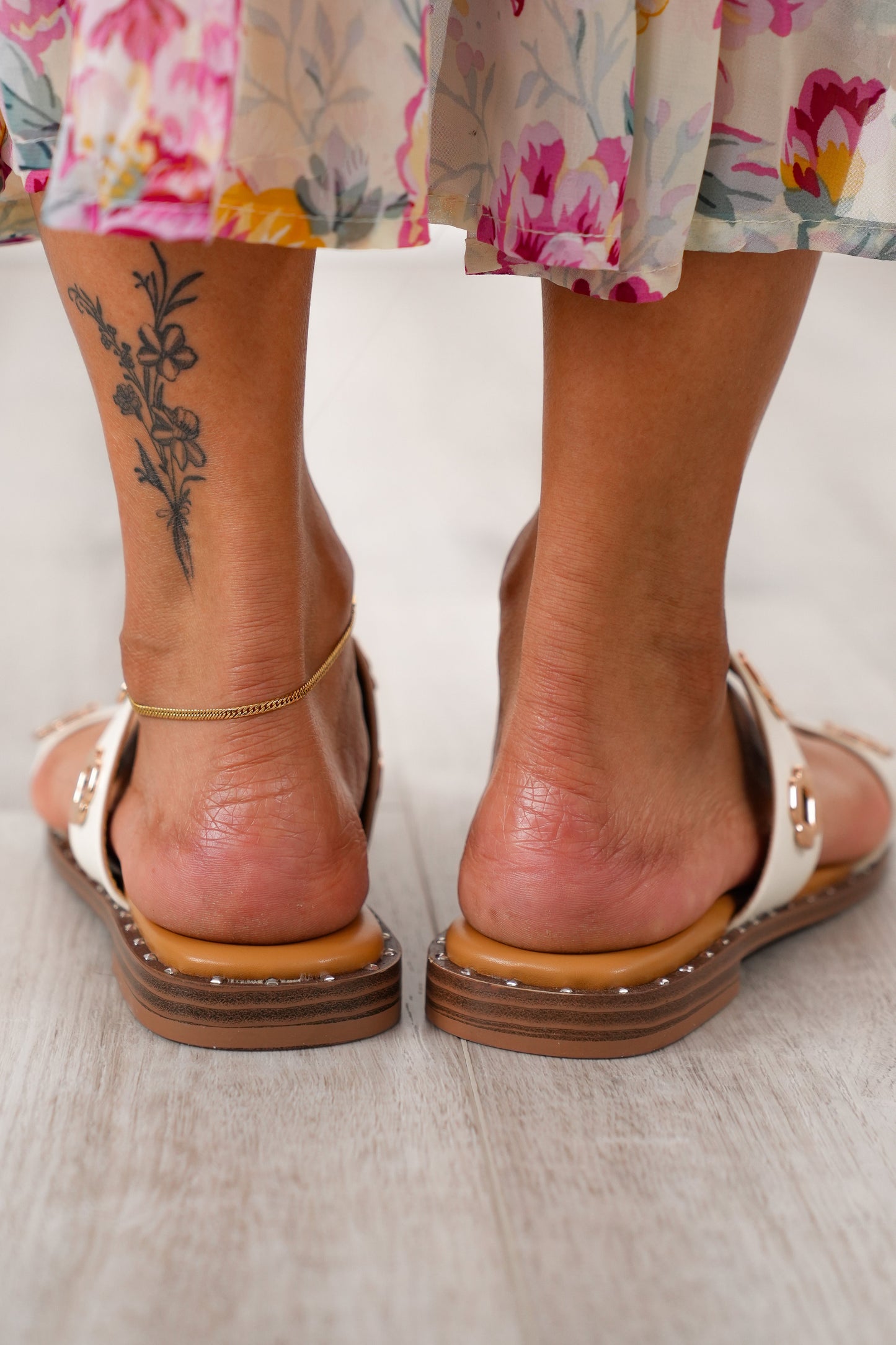 Corky's "Low Tide" Vegan Leather Sandal with Gold Accents