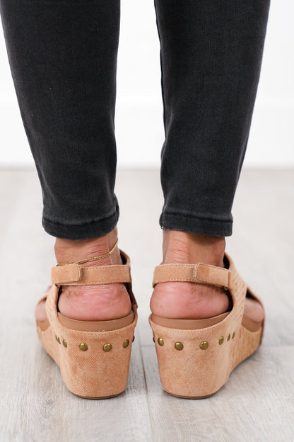 Corky's "Carley" Perforated Strap Wedge Heel
