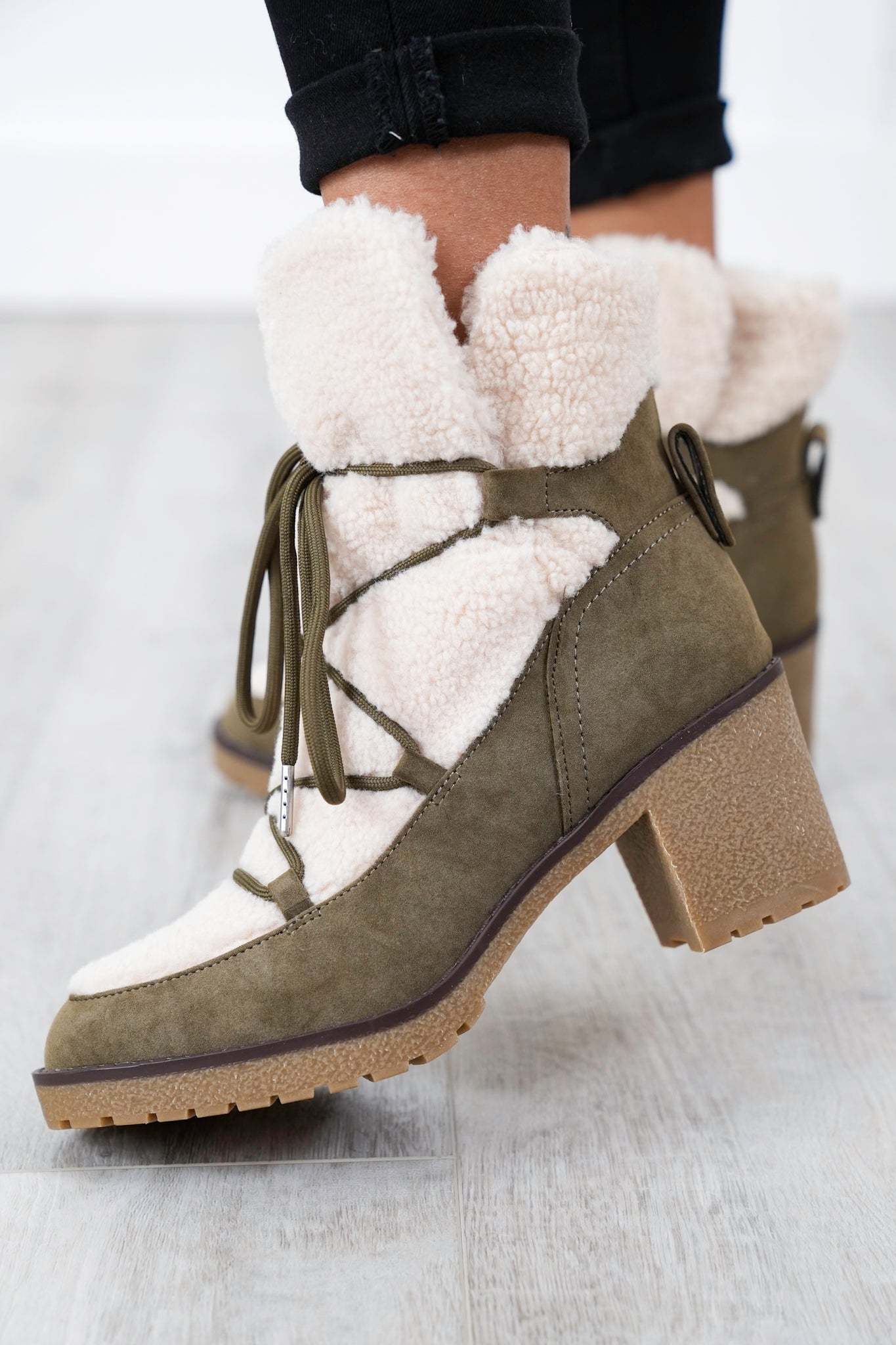 MIA Chic Ankle Boot with Sherpa Lining