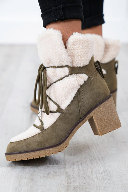 MIA Chic Ankle Boot with Sherpa Lining