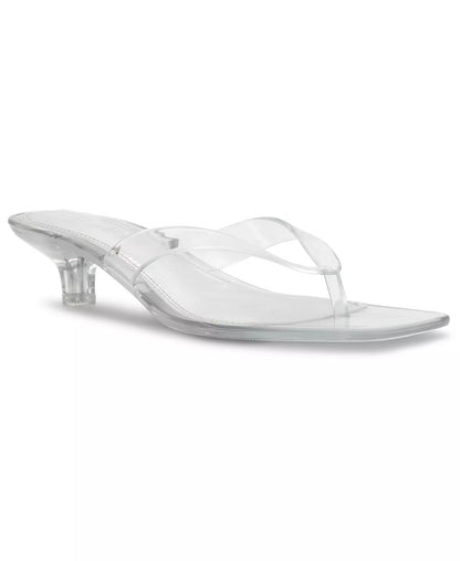 Steve Madden Chic Glossy Thong Kitten Heel Slide