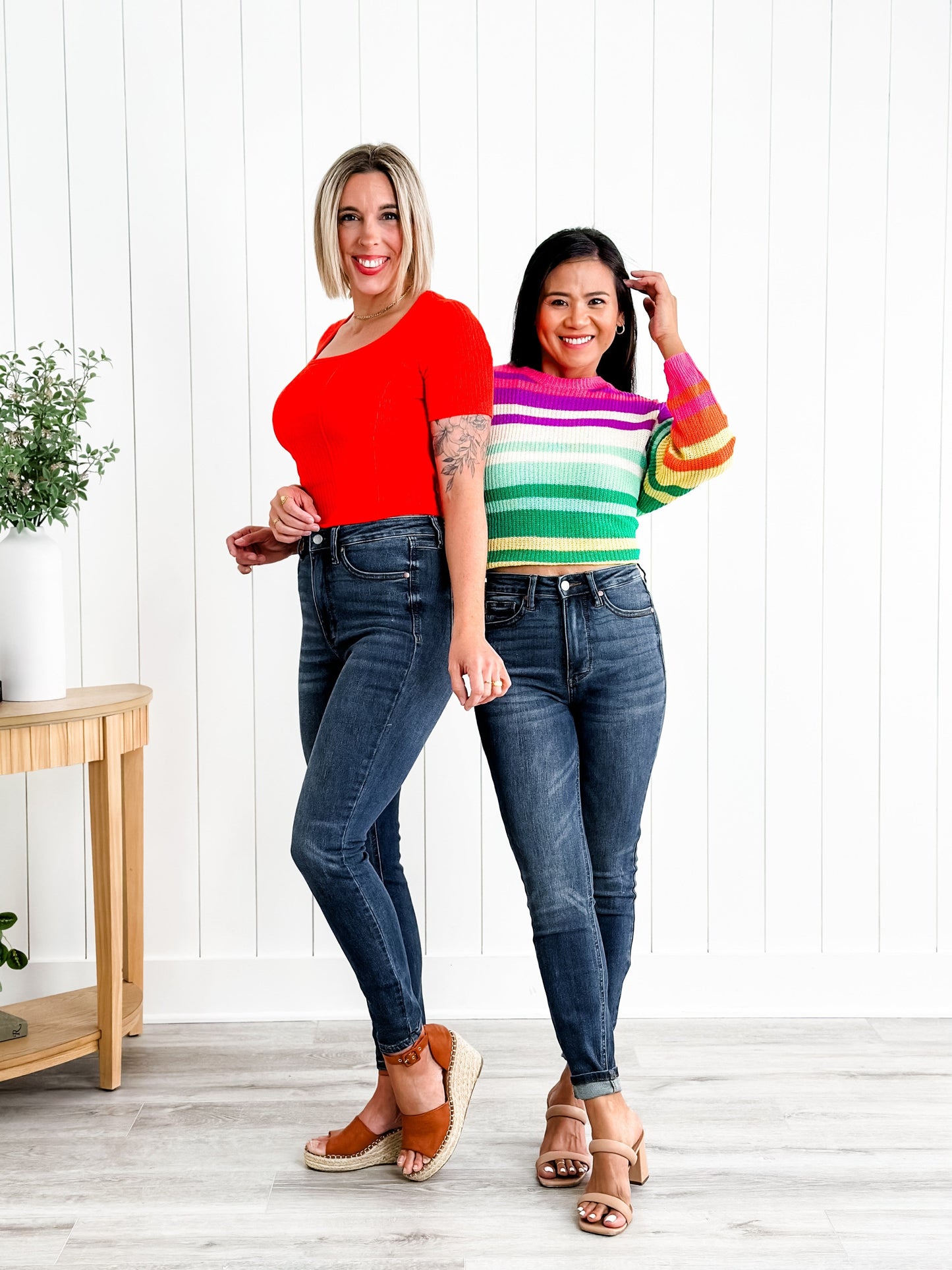 Judy Blue Skinny Minnie Dark Wash High Rise Tummy  Control Top Skinny Jeans