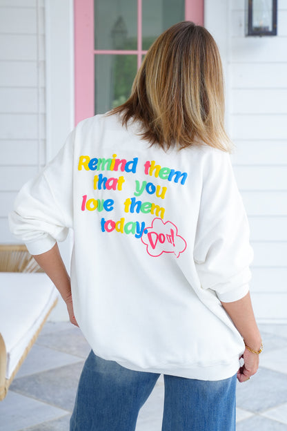 Long Sleeve "Thankful, Share The Love" Pullover Sweatshirt