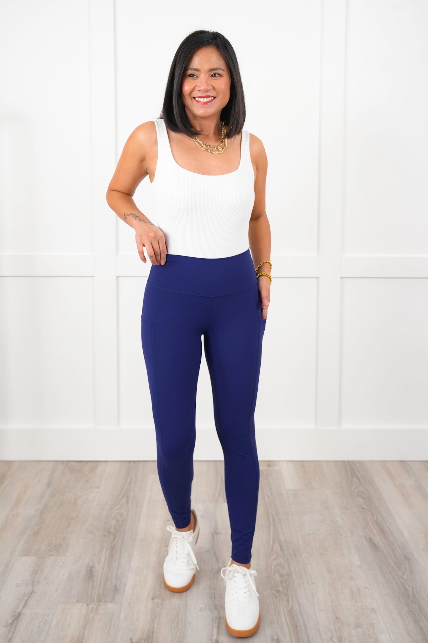 Door Buster! Plus/Reg High Waist Leggings with Pocket Detail