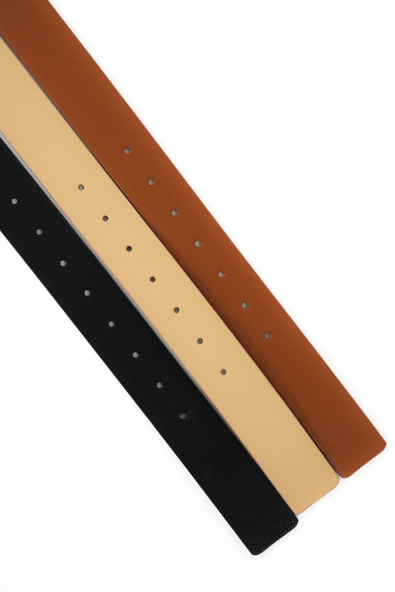 Vegan Leather Square Gold Buckle Belt