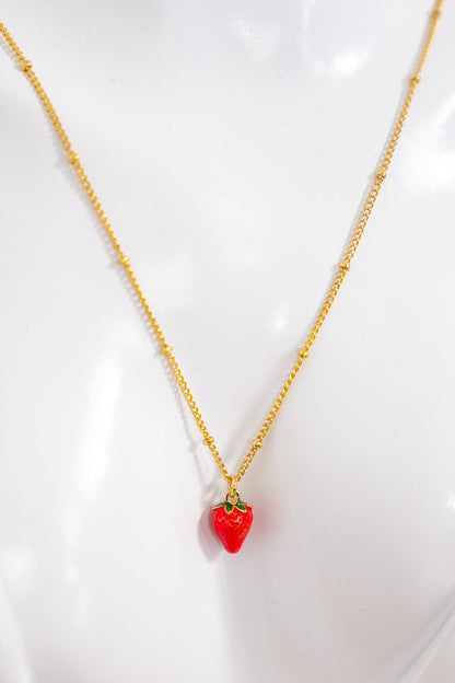 Lauren Kenzie Strawberry Shortcake Necklace