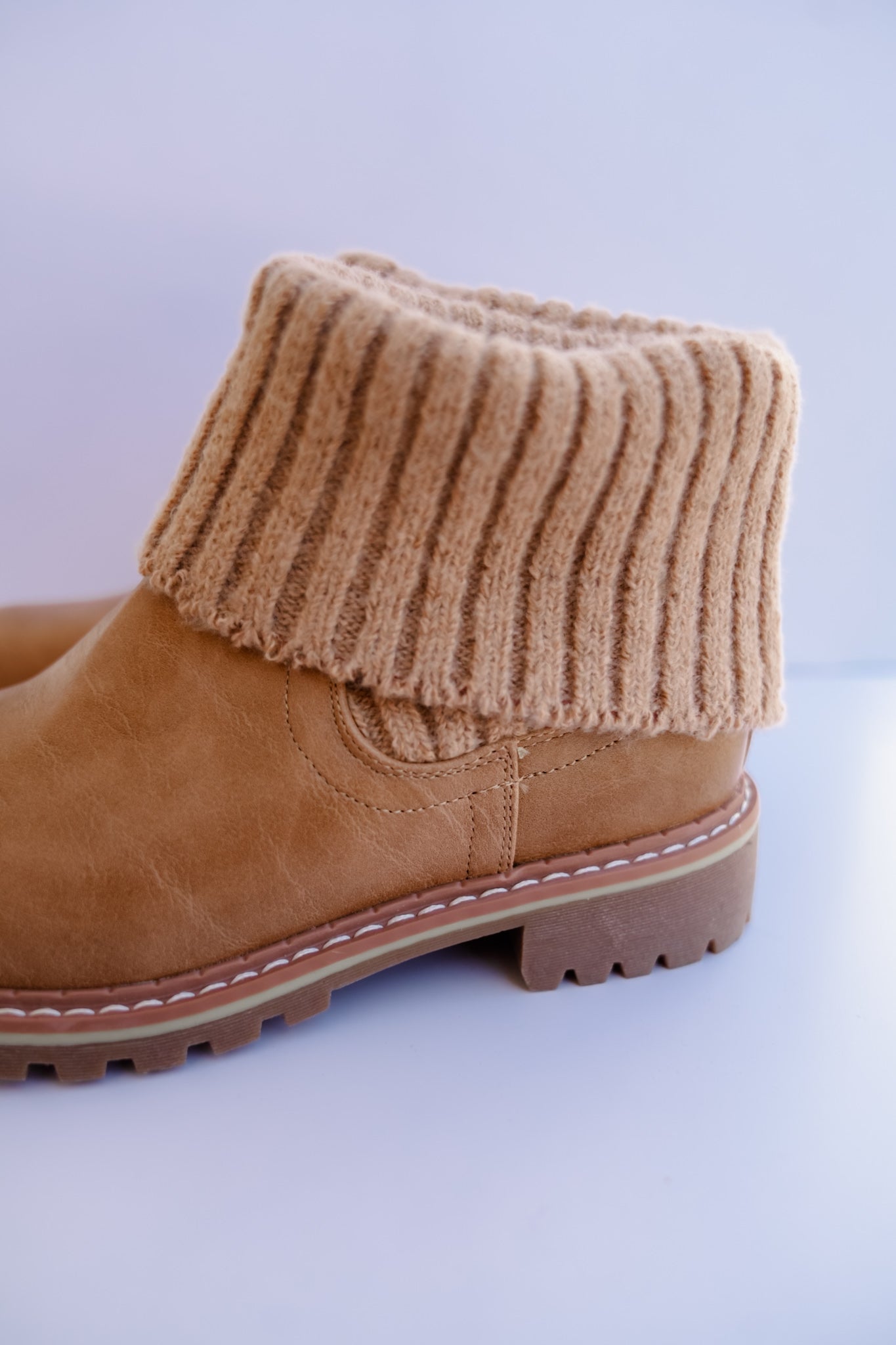 Corky's "Quiver" Vegan Leather Ankle Booties with Sweater Cuff