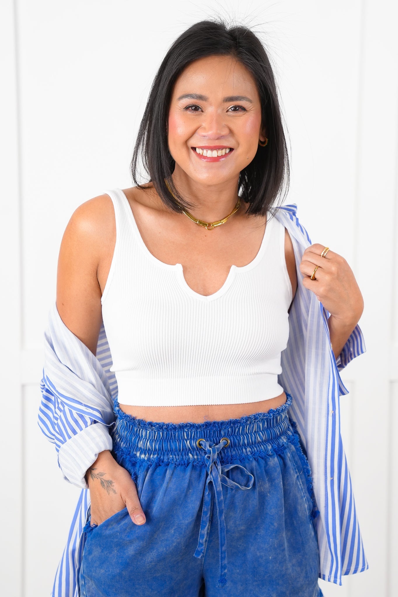 Door Buster! Zenana Split Bra Tank Top