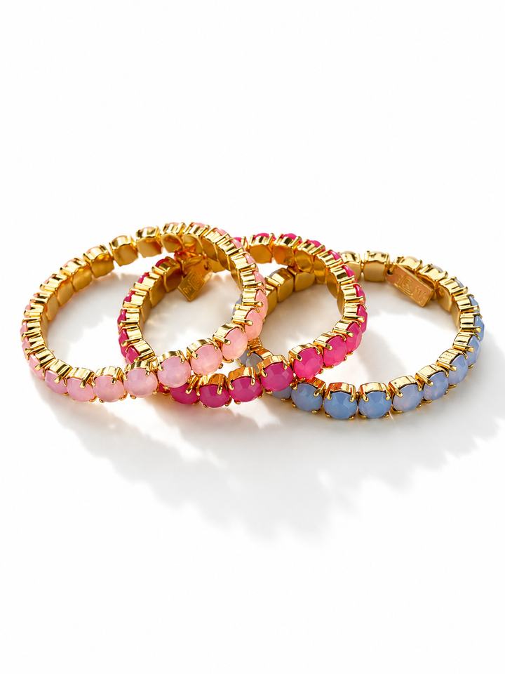 TOVA Oakland Stretch Crystal Gold Plated Bracelet