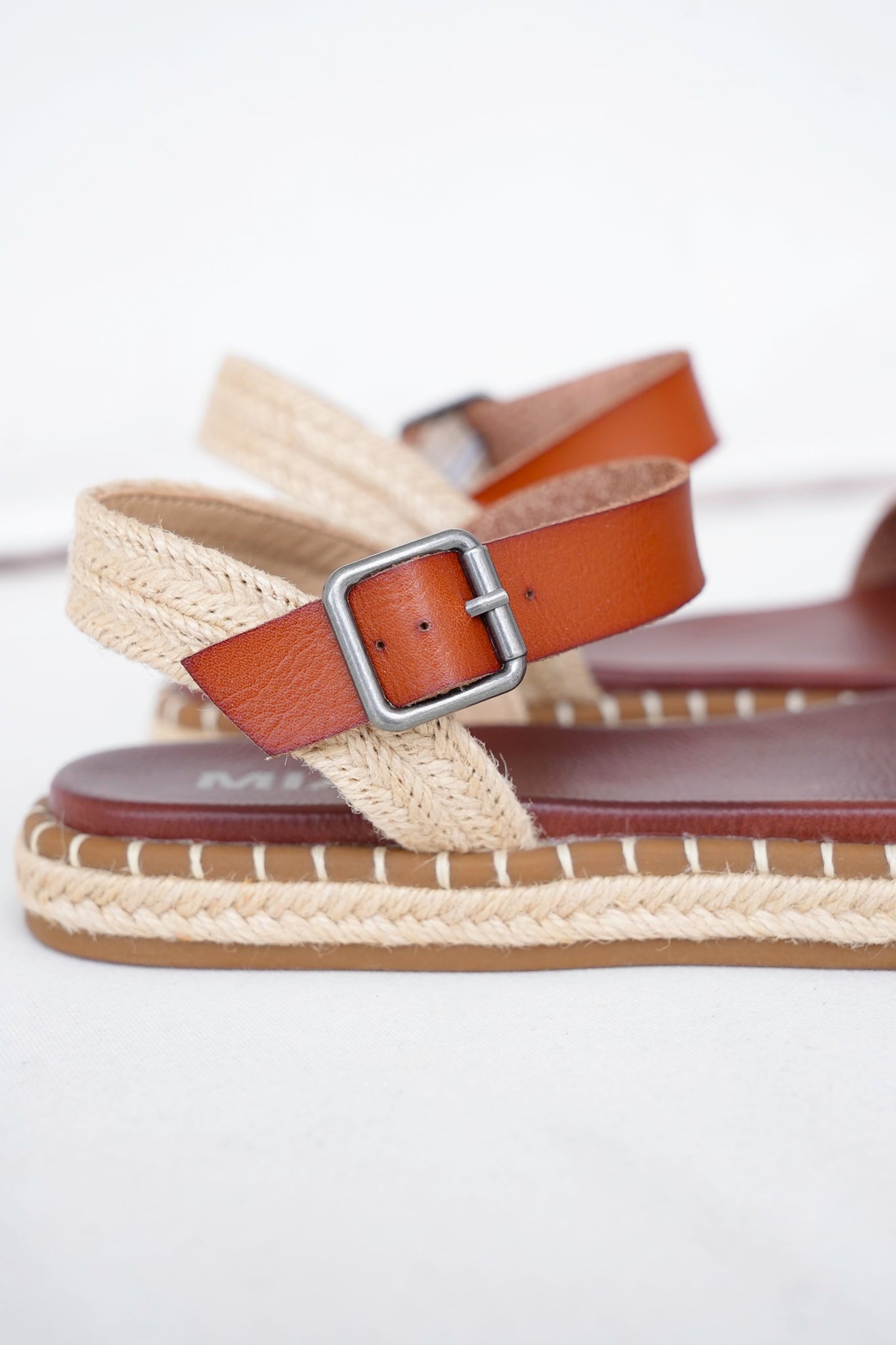 MIA Leather Strap Espadrille Sandals