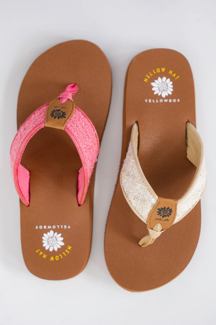 Yellow Box Textured Strap Flip Flop Sandal