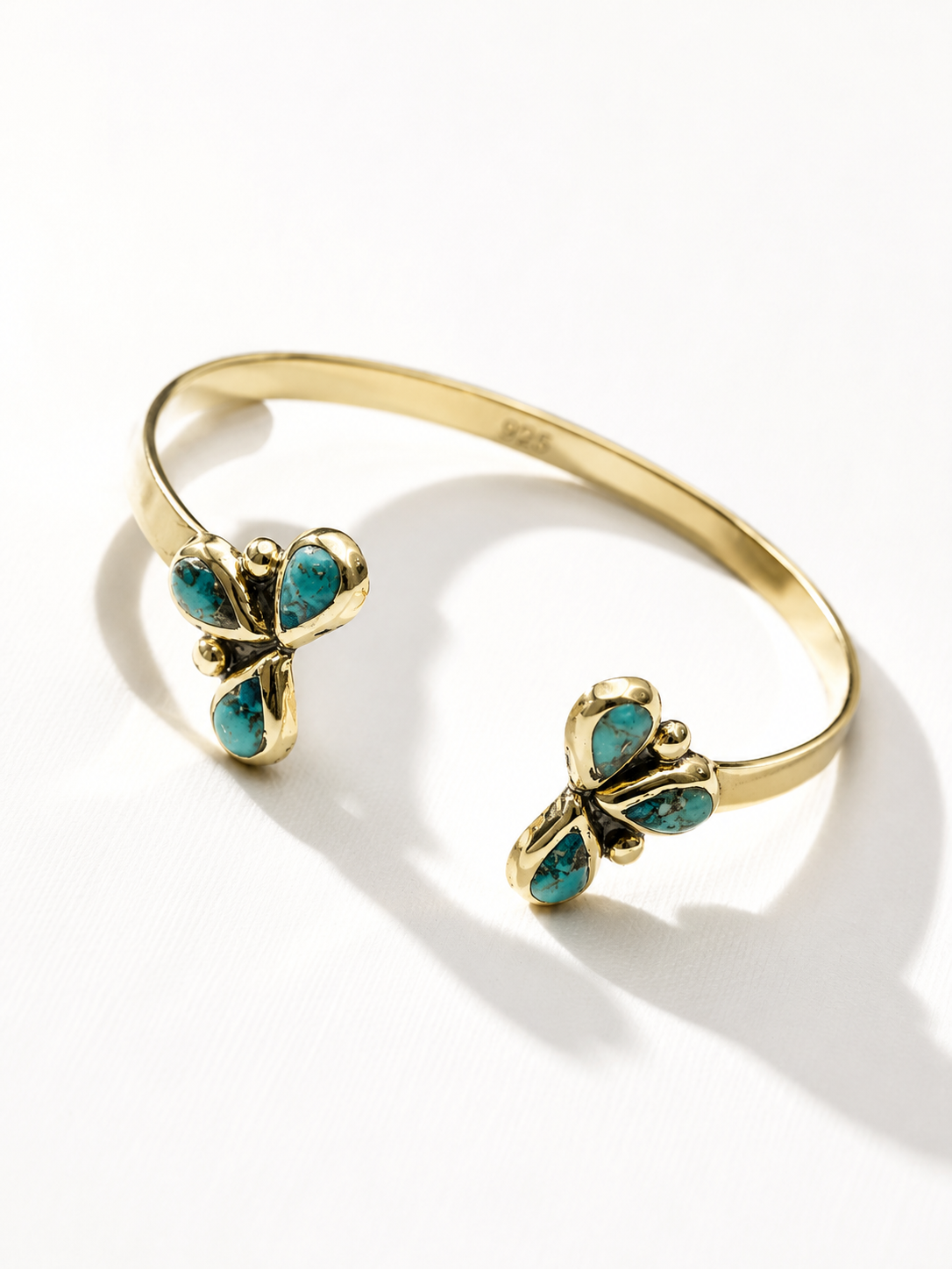 BOHO SOL Triple Teardrop Brass Cuff
