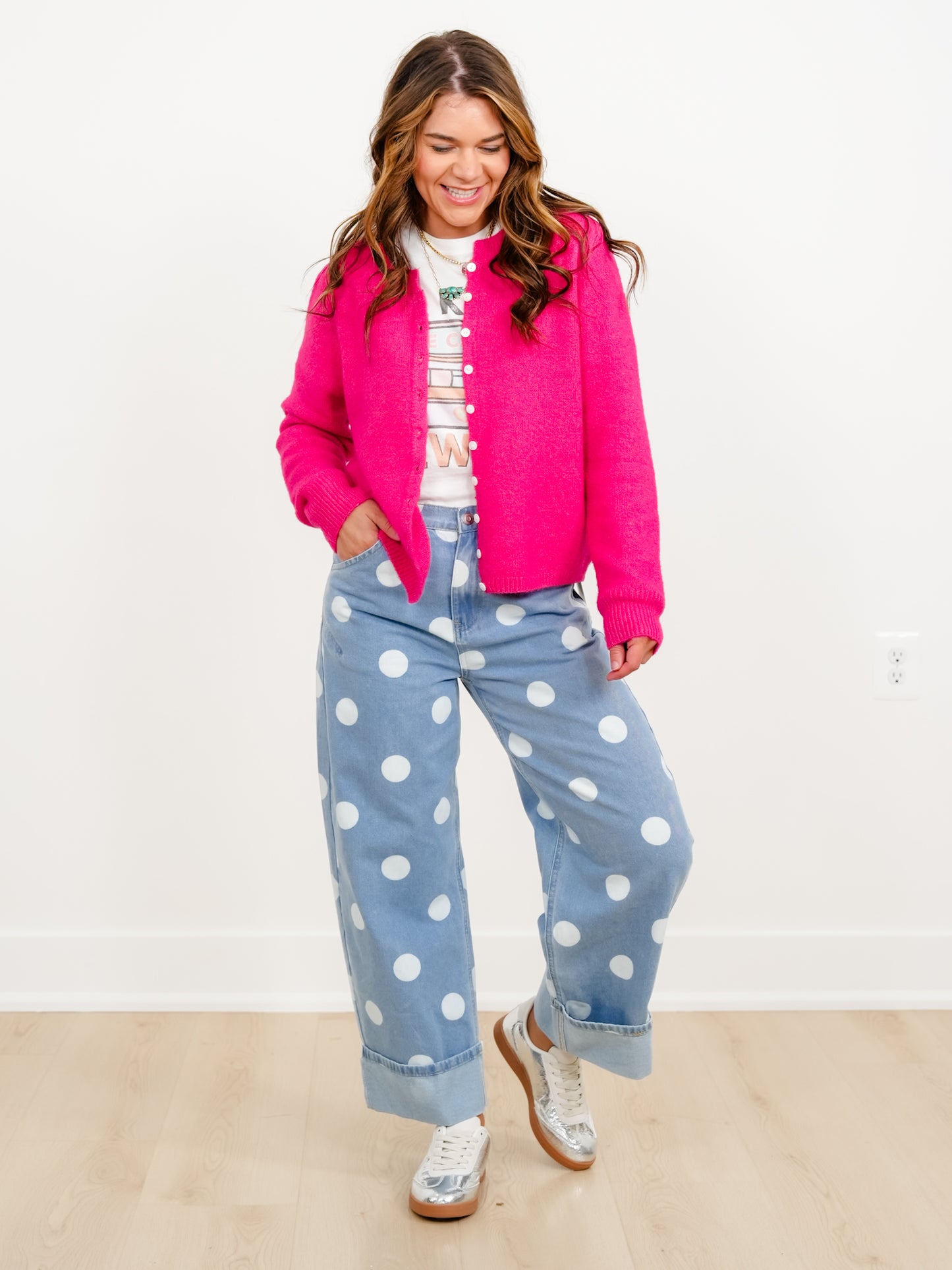 Solid Knit Long Sleeve Button Down Cardigan