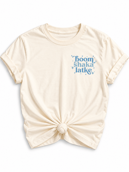 Plus/Reg Short Sleeve "Boom Shaka Latke" Graphic Tee - Freckled Poppy