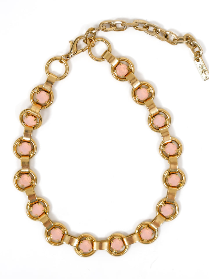 TOVA Link Opal Crystal Necklace - Freckled Poppy