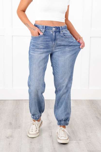 Mica High Rise Medium Wash Joggers