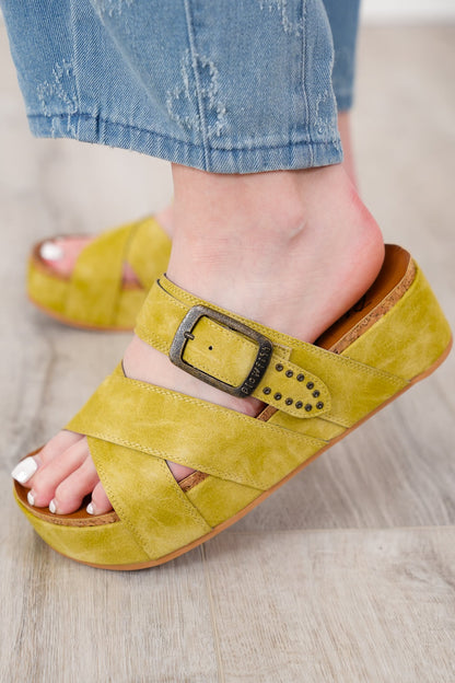 Restock! Blowfish Platform Slide Sandal with Wide Crisscross Straps