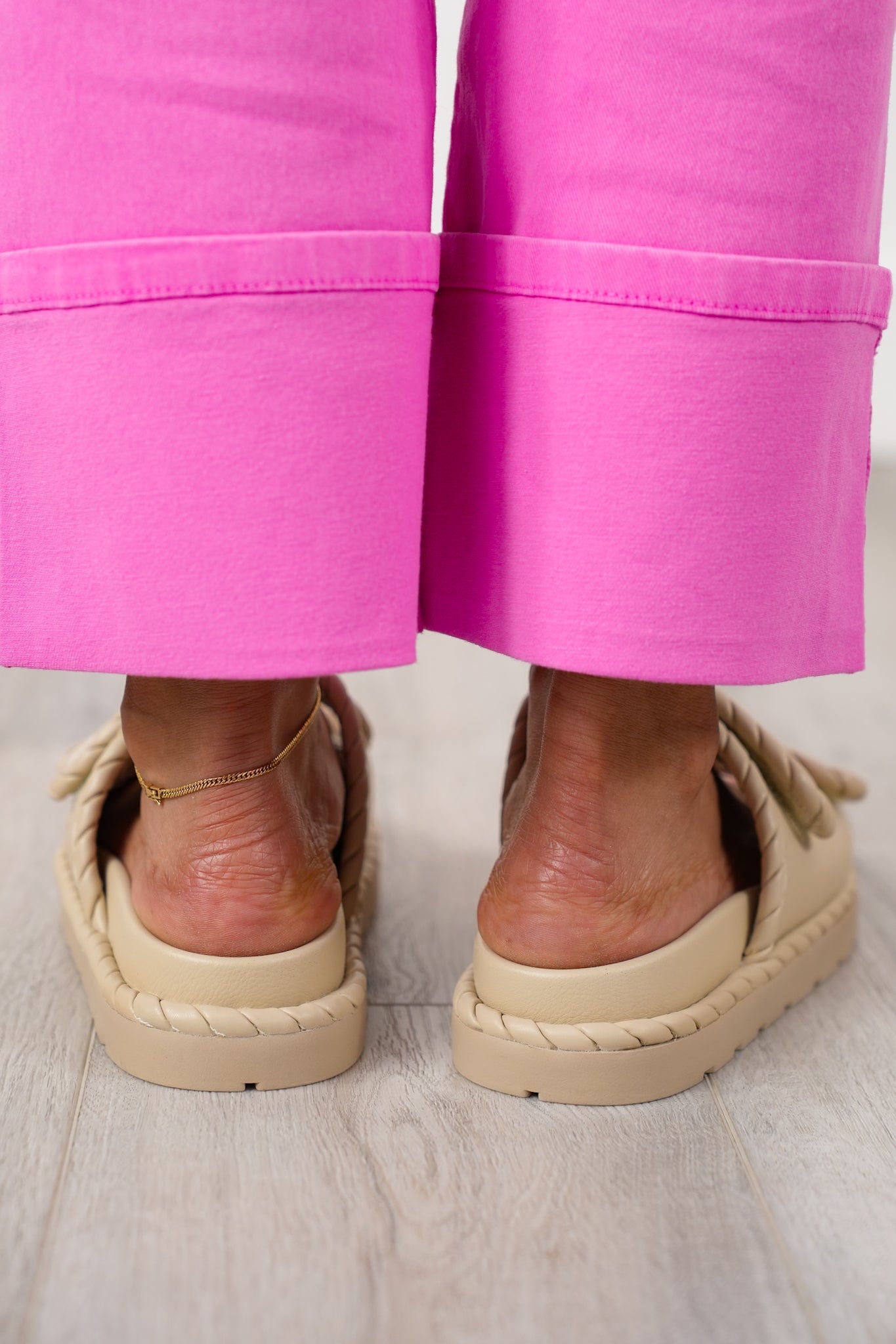 MIA  Adjustable Velcro Strapped Slide Sandal