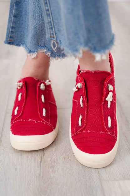 Blowfish Stitch Accent Sneakers with Distressed Edges