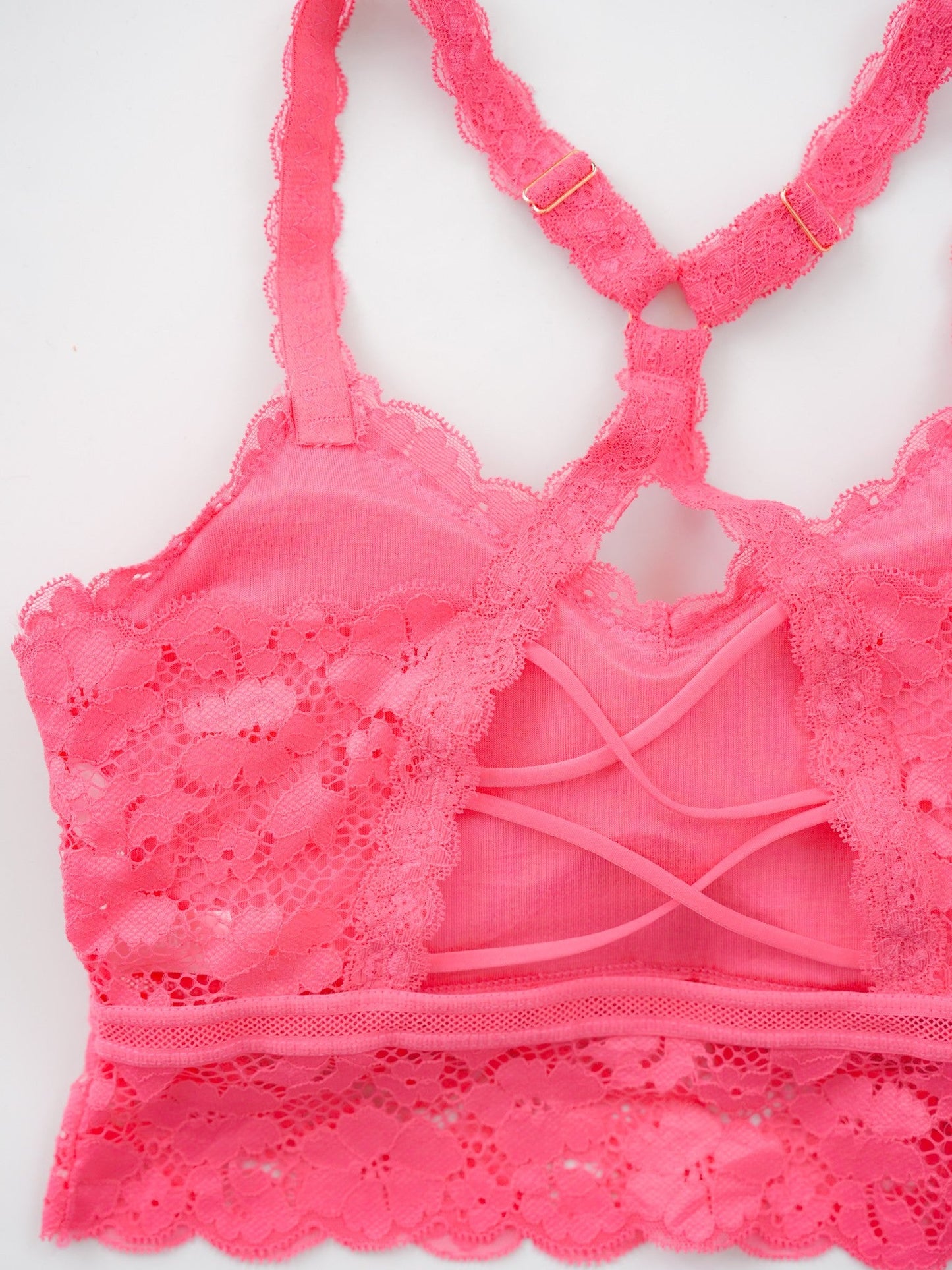 Restocks!! Plus/Reg Lace Racerback Bralette With Adjustable Straps (Multiple Colors)