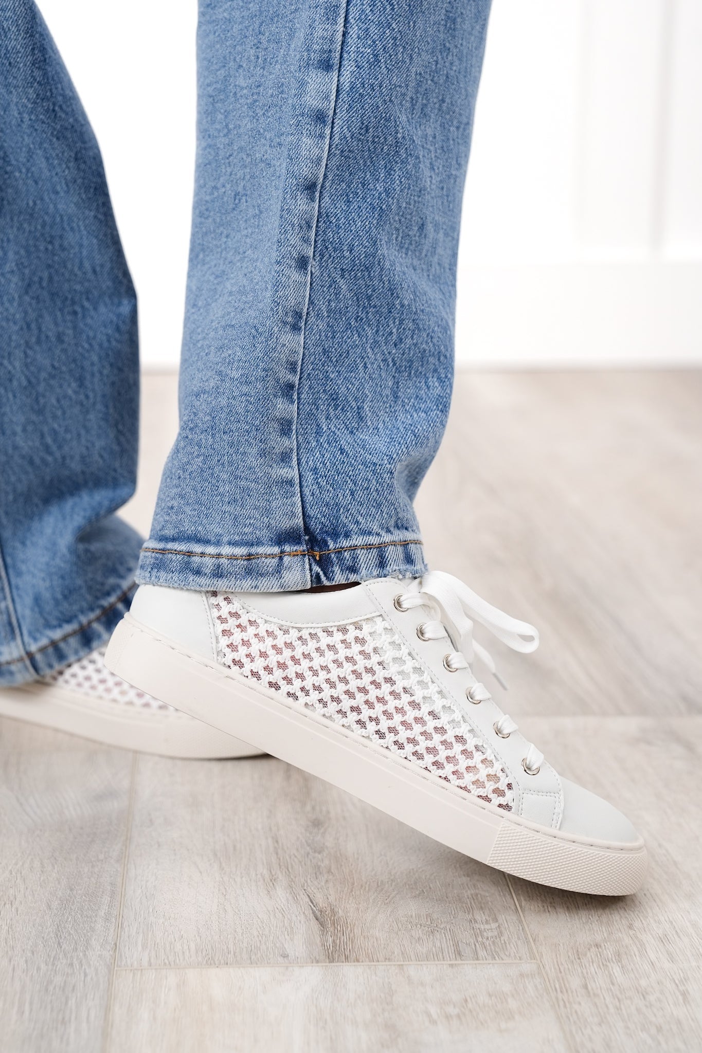 Corky's "Keep Scrolling" Stitched Pattern Sneaker