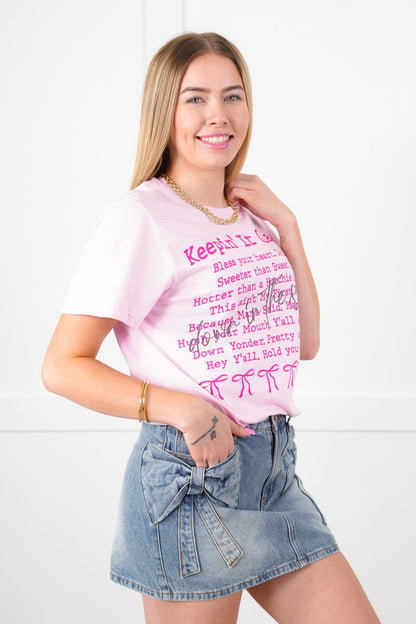 Plus/Reg Short Sleeve " Keepin' It Classy Down In The South" Graphic Tee