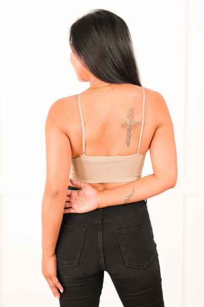 Ribbed Bralette With Adjustable Straps (Multiple Colors)