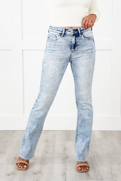 Vervet High Rise Non Distressed Bootcut Jeans