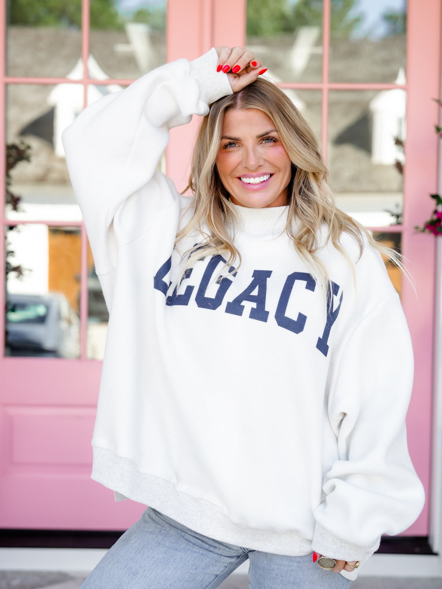 Reversible Long Sleeve Freedom/Legacy Mock Neck Sweatshirt