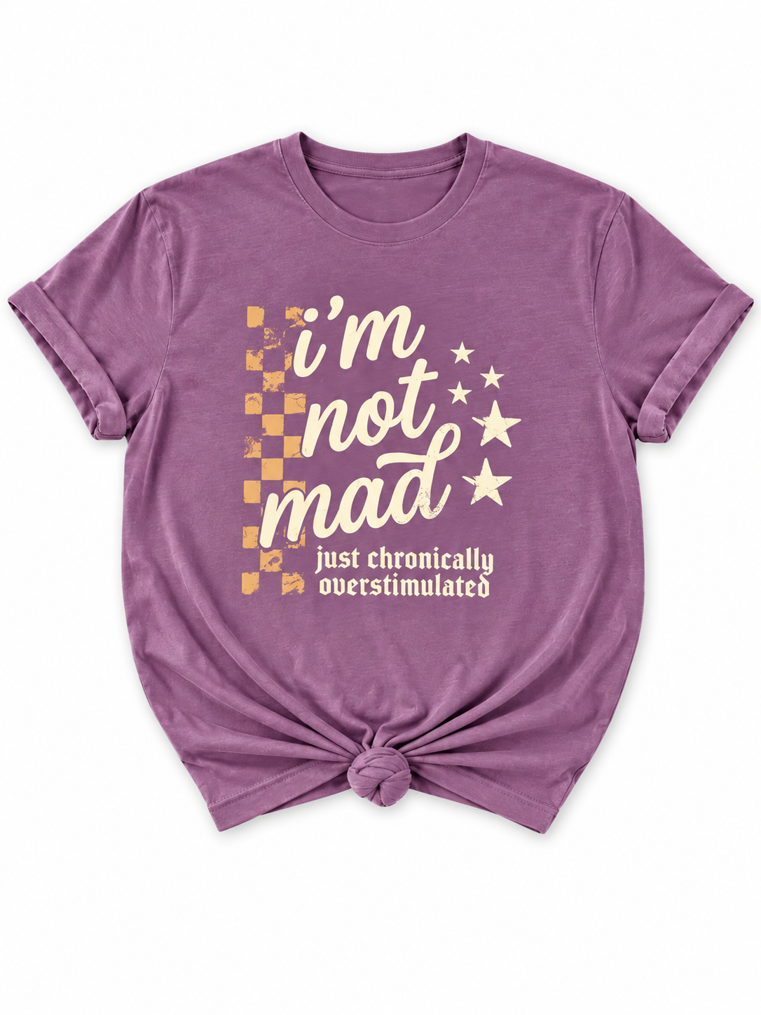Plus/Reg Short Sleeve "I'm Not Mad" Graphic Tee