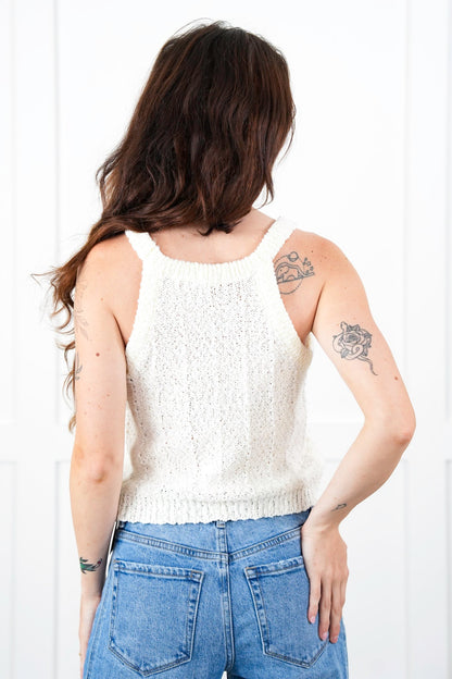 POL Sleeveless Halter Neck Knit Tank Top