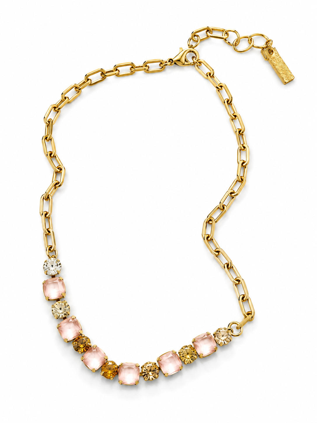 TOVA Mini Jadia Crystal Link Necklace