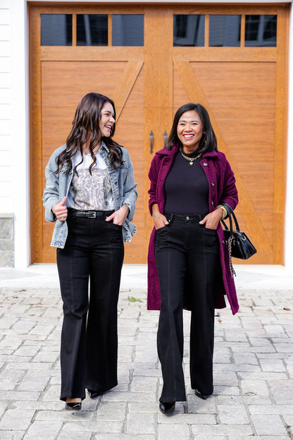 Judy Blue High Rise Black Retro Wide Leg Jeans