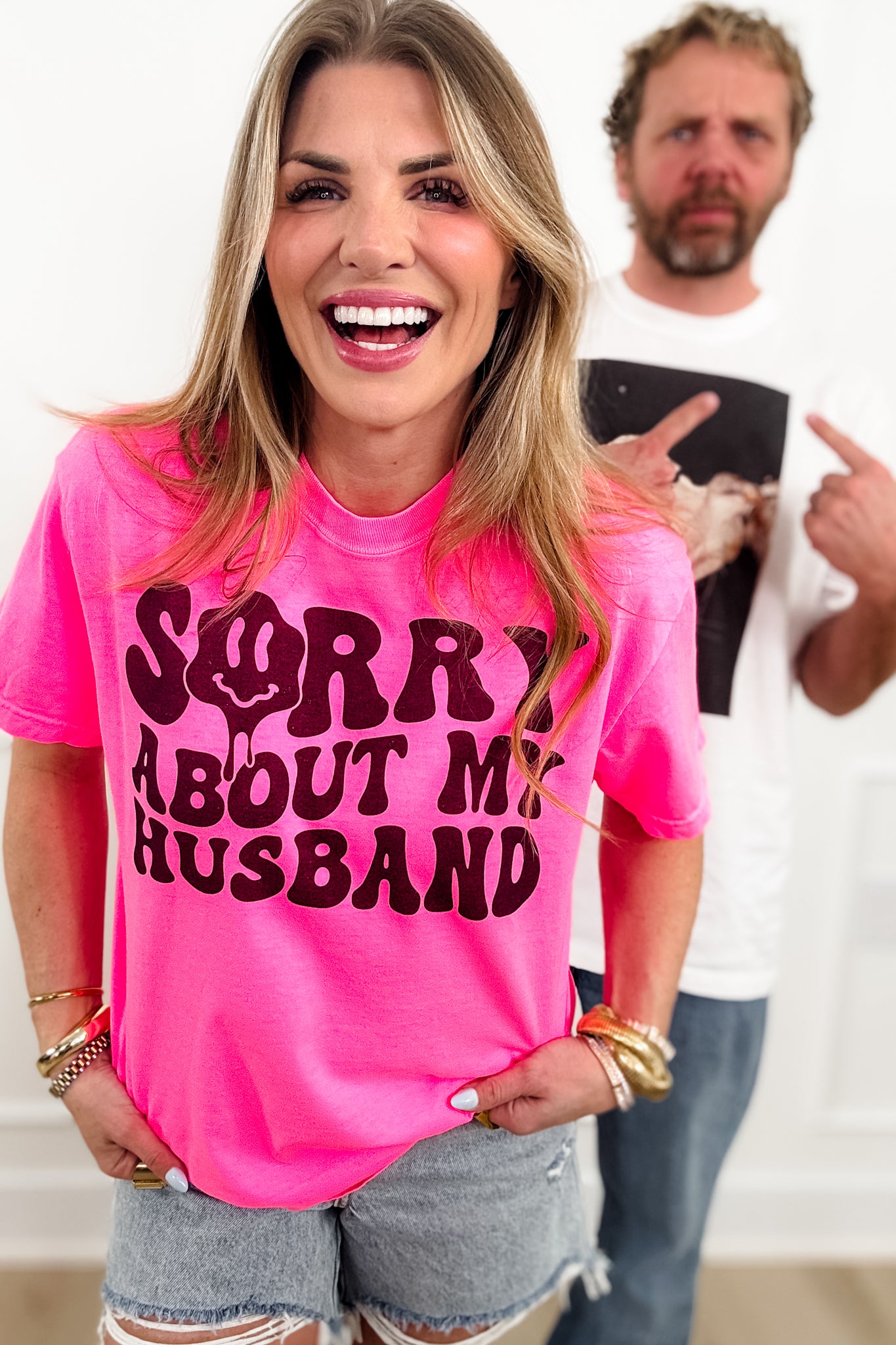 Plus/Reg Short Sleeve "Sorry About My Husband" Graphic Tee