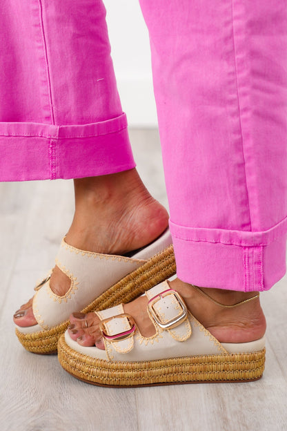MIA Dual Buckle Chic Platform Sandals