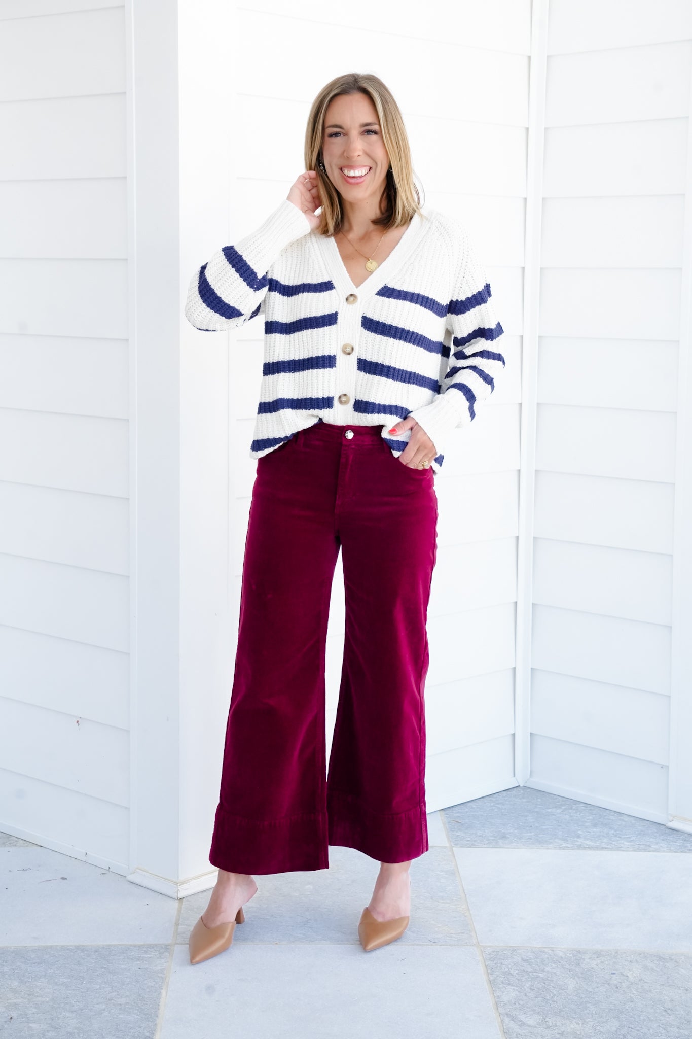 Risen High Rise Corduroy Wide Leg Pants