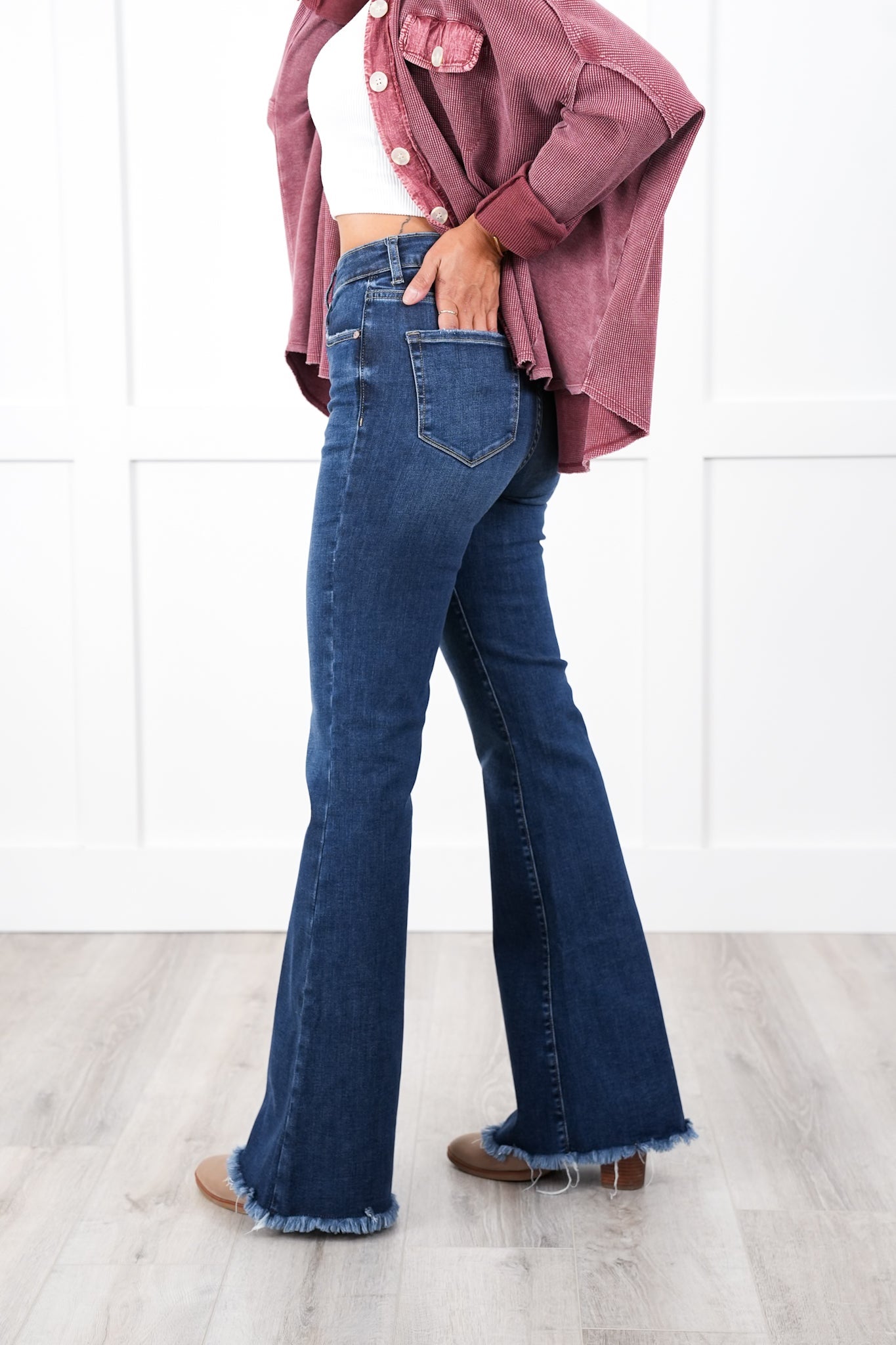 Door Buster! Zenana High Rise Bell Bottom Jeans