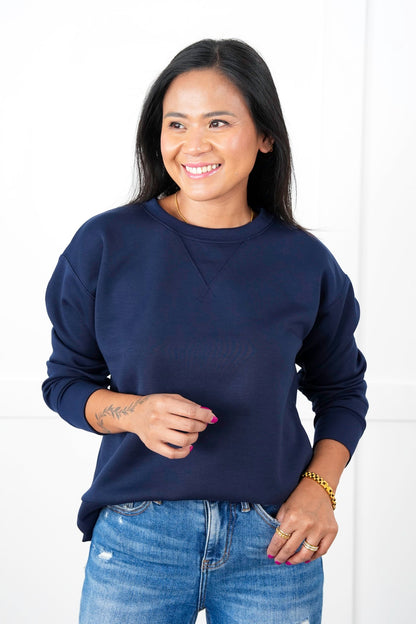 Door Buster!!! Plus/Reg Super Soft Long Sleeve Round Neck Pullover Top
