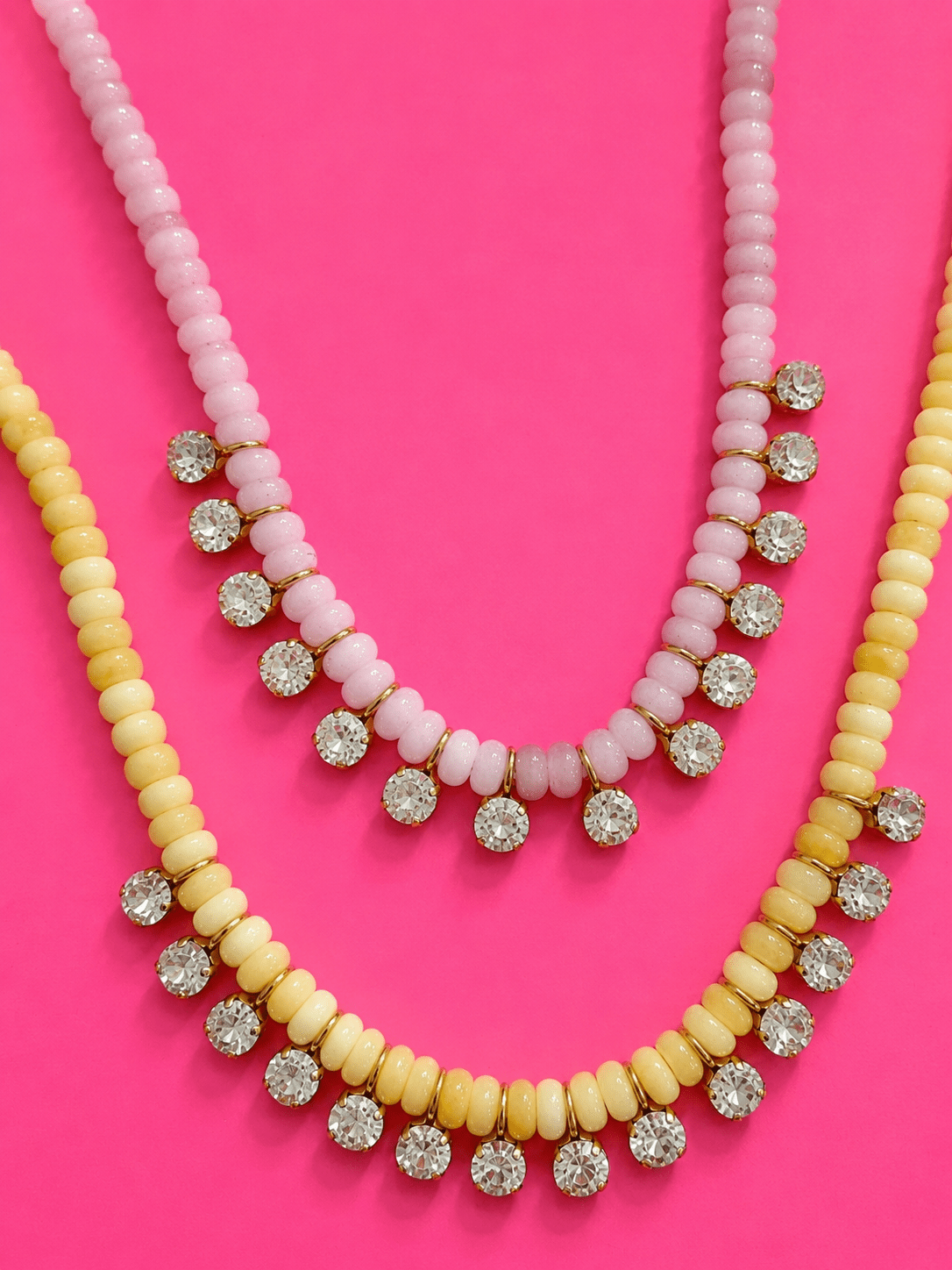 TOVA Bonnie Beaded Crystal Necklace - Freckled Poppy