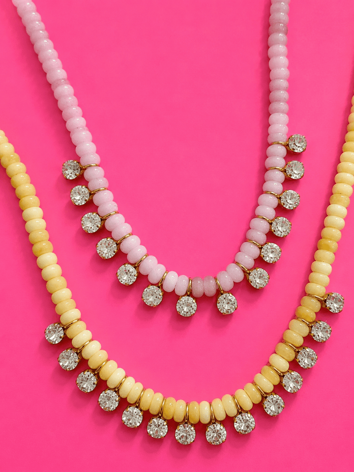 TOVA Bonnie Beaded Crystal Necklace - Freckled Poppy