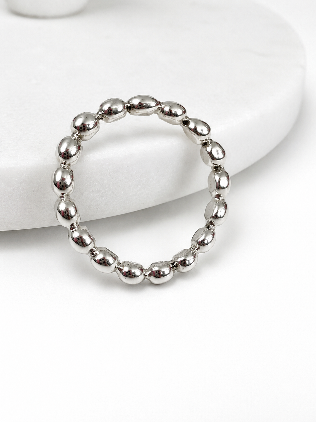 BOHO SOL Multi Ball Silver Stacker Ring