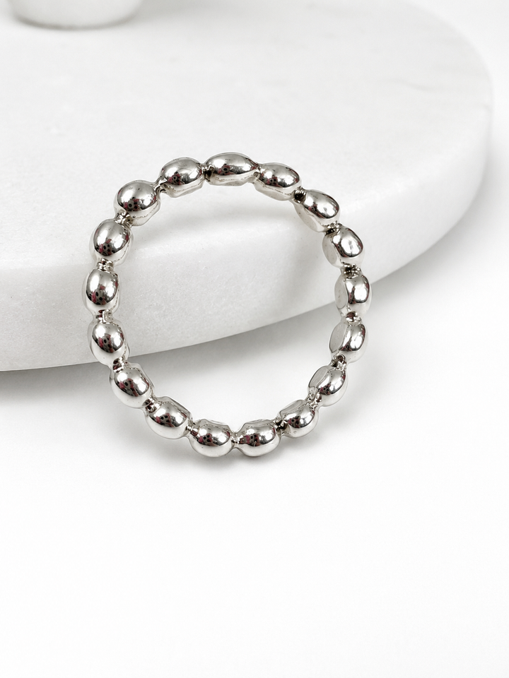 BOHO SOL Multi Ball Silver Stacker Ring