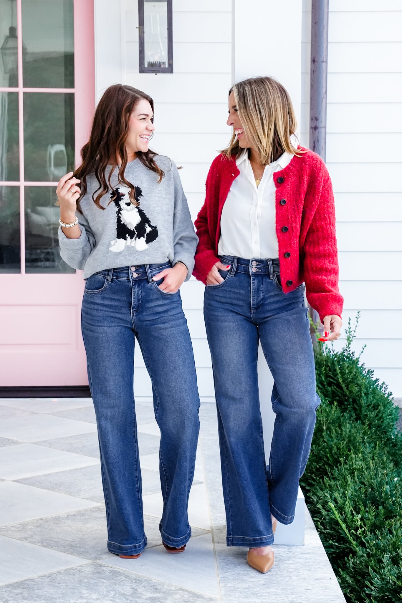 Restock! Risen Material Girl High Rise Medium Wash Tummy Control Double Button Elastic Waistband Jeans