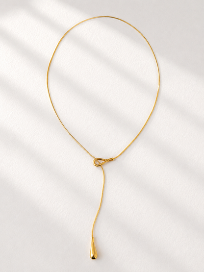 Gold Tear Drop Necklace