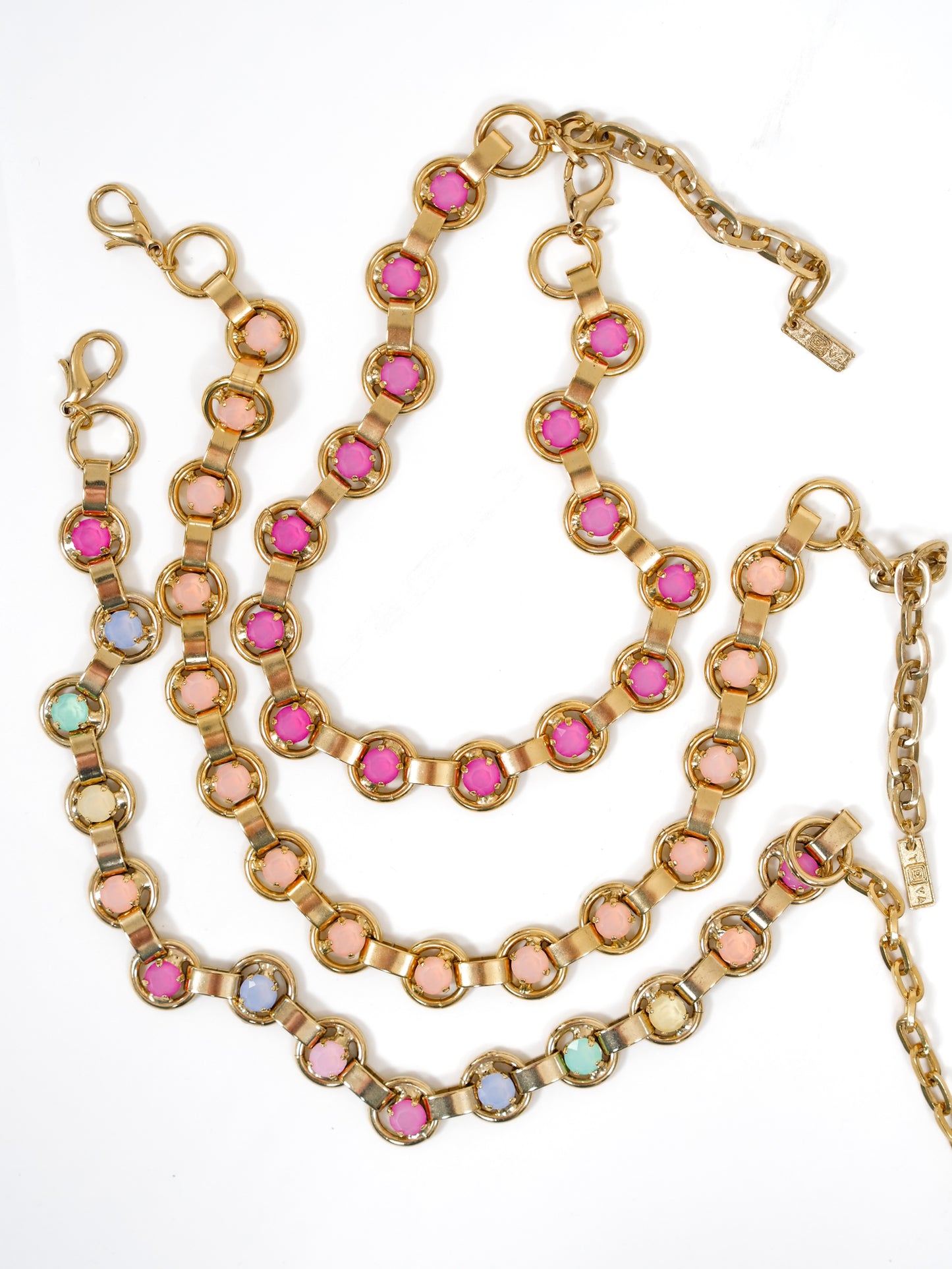 TOVA Link Opal Crystal Necklace